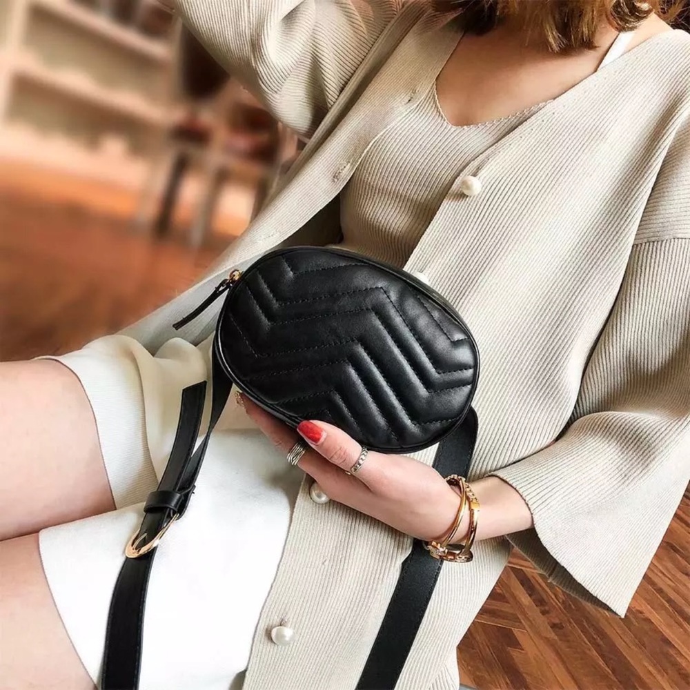 HP🖤”THE”BELT BAG-FANNY PACK- BLACK QUILTED-NEW🖤 - Picture 5 of 8